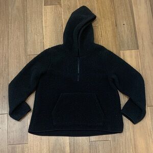 DSG fleece quarter zip hoodie black with front pocket Size M